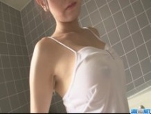 Hot milf Manami Komukai gobbles cock in the shower