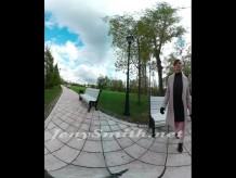 Vídeo de realidad virtual de upskirt público de Jeny Smith